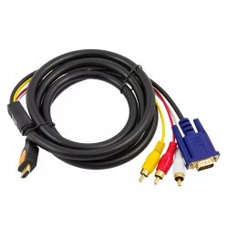 KABEL HDMI-VGA+3RCA 1,8m