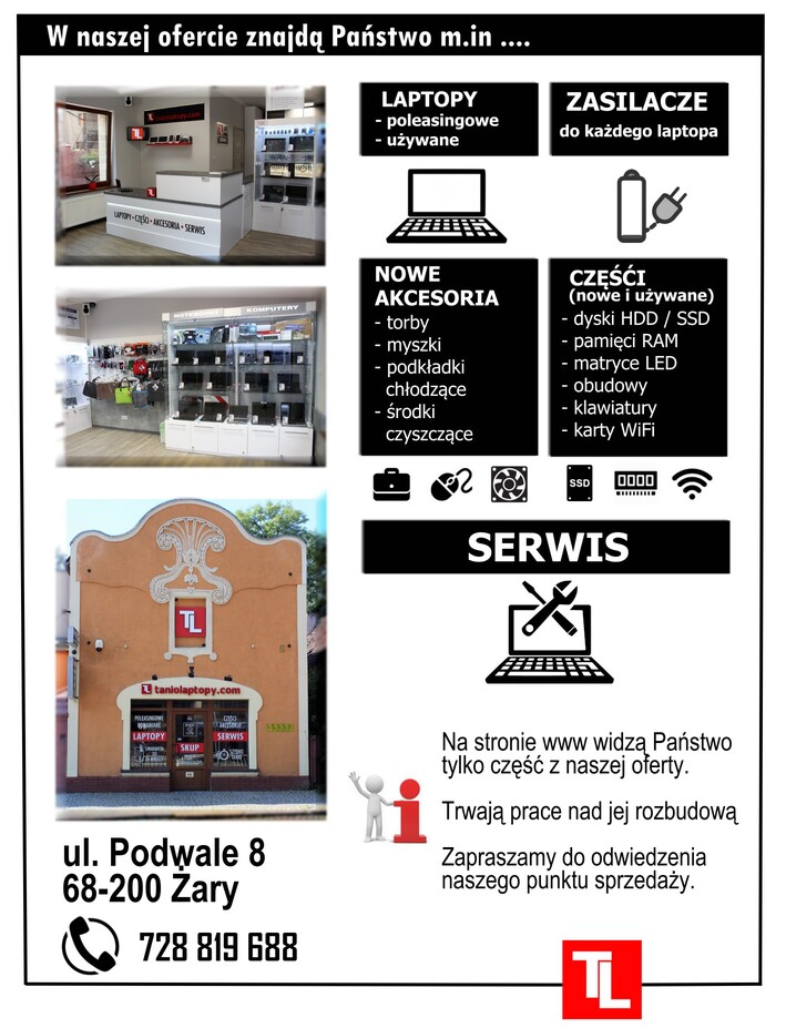 Informacja o laptopie
